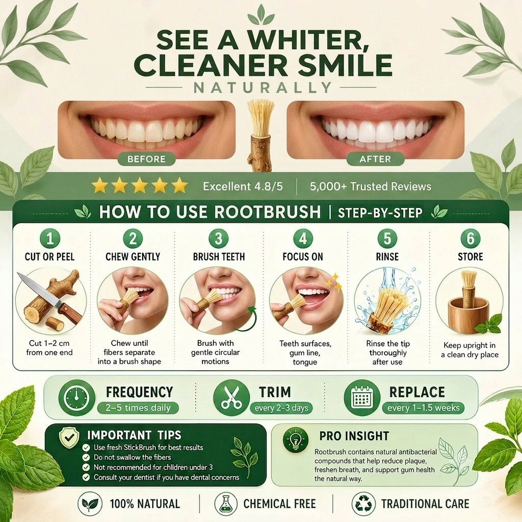 RootBrush - natural whitening brush